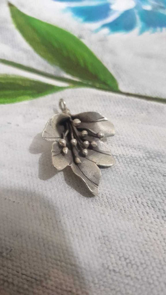 Pure Silver Leaf Pendant