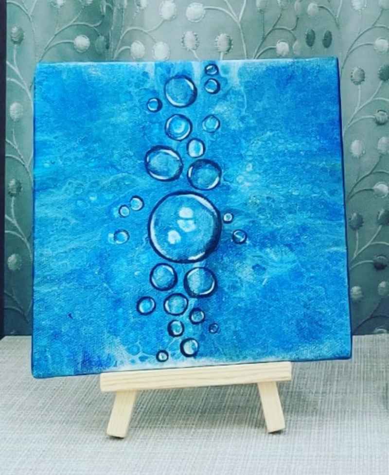Bubbles On Canvas(With Stand)